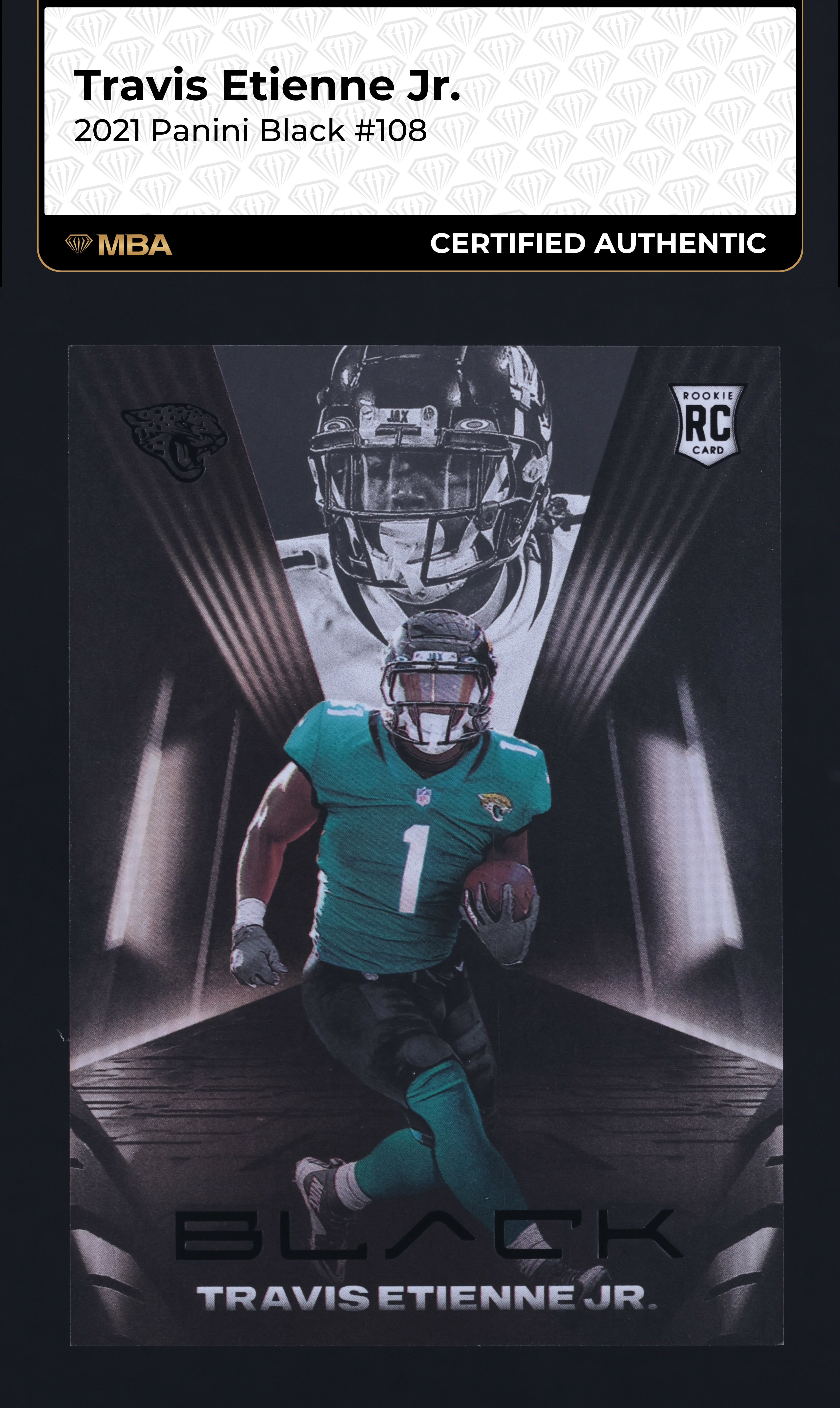 2021 Panini Black Travis Etienne Jr. ROOKIE #108 MBA AUTH