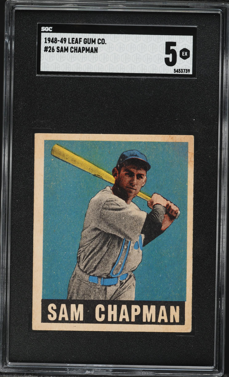1948 Leaf Gum Sam Chapman #26 SGC 5 EX