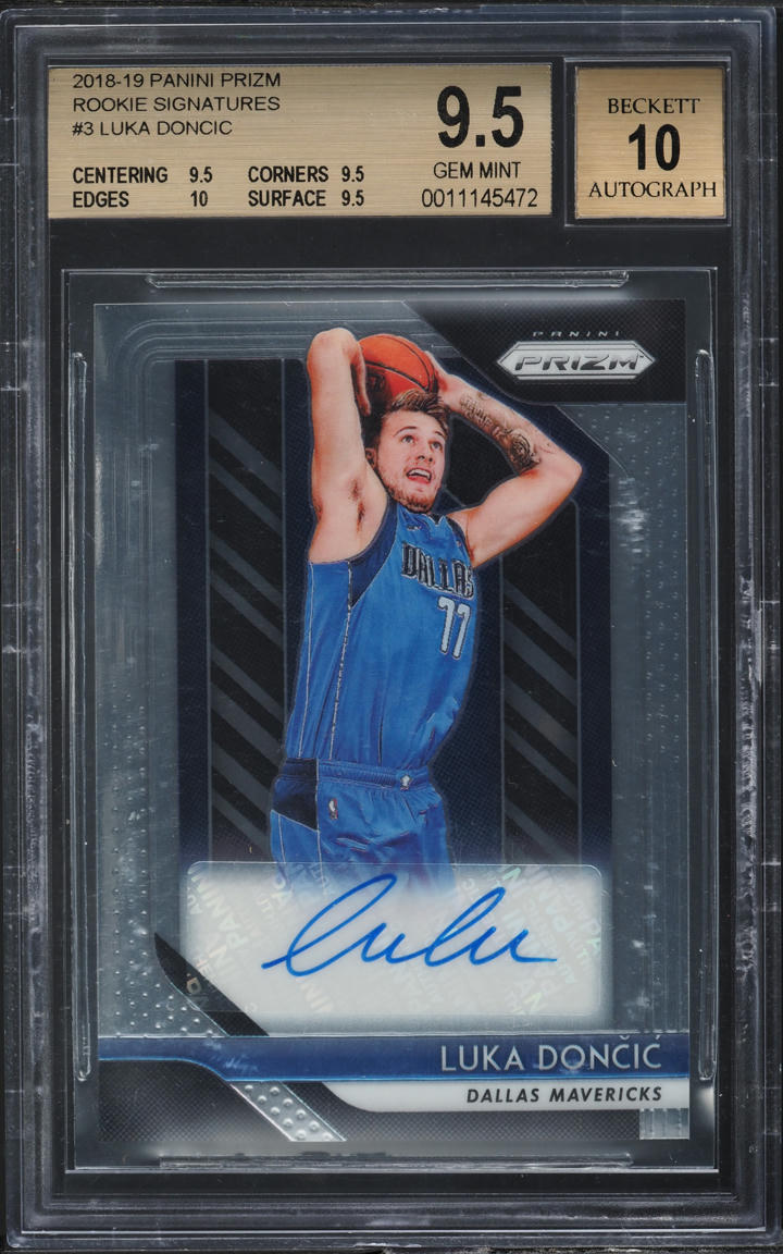 2018 Panini Prizm Signatures Luka Doncic ROOKIE AUTO #RS-LDC BGS 9.5 GEM MINT