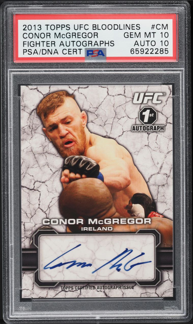 2013 Topps UFC Bloodlines Conor McGregor ROOKIE AUTO DNA 10 #CM PSA 10 GEM MINT