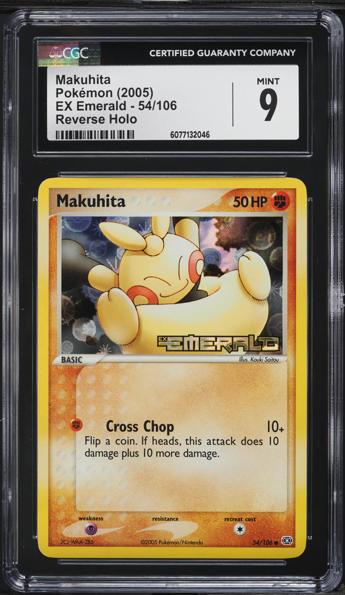 2005 Pokemon EX Emerald Reverse Holo Makuhita #54 CGC 9 MINT
