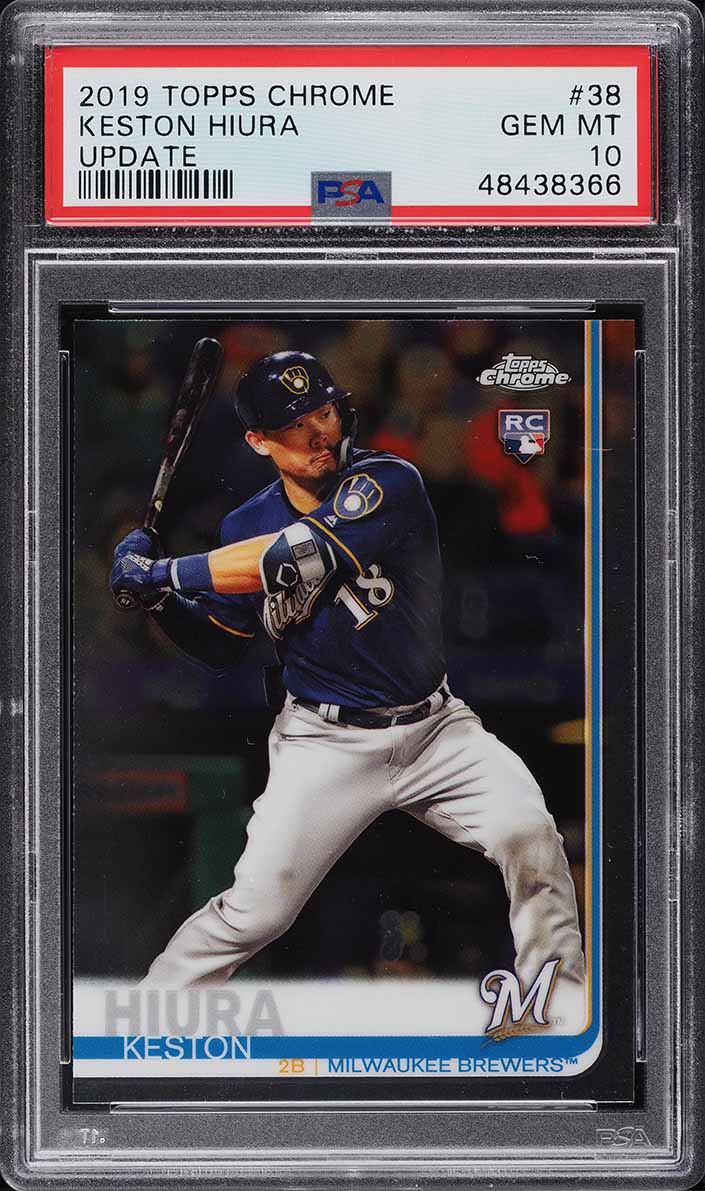 2019 Topps Chrome Update Keston Hiura ROOKIE #38 PSA 10 GEM MINT