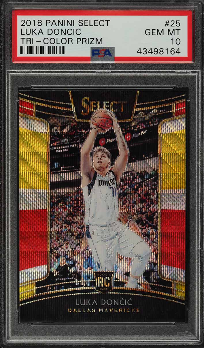 2018 Select Tri-Color Prizm Luka Doncic ROOKIE RC #25 PSA 10 GEM MINT