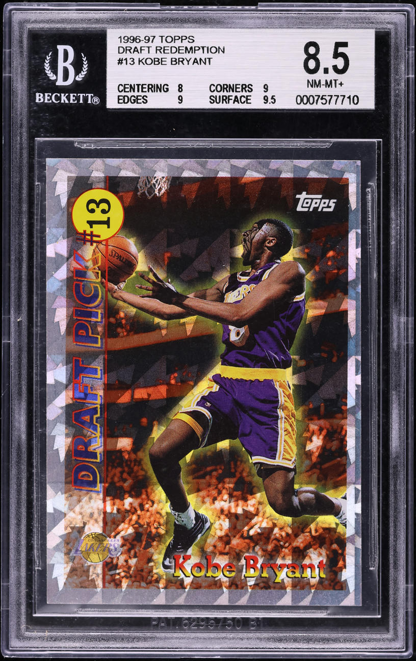 1996 Topps Draft Redemption Kobe Bryant ROOKIE #DP13 BGS 8.5 NM-MT+