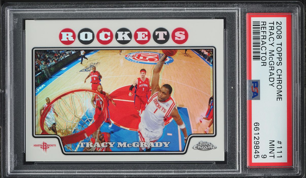 2008 Topps Chrome Refractor Tracy McGrady #111 PSA 9 MINT