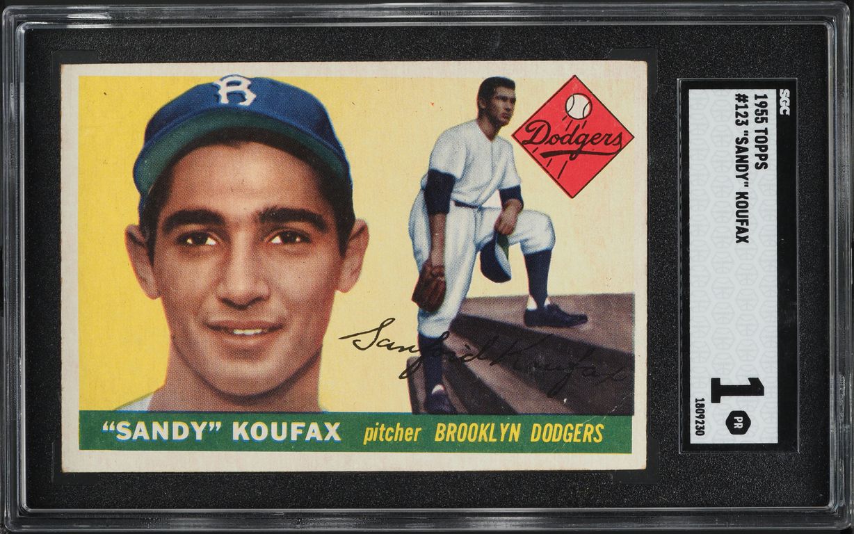1955 Topps Sandy Koufax ROOKIE #123 SGC 1 PR