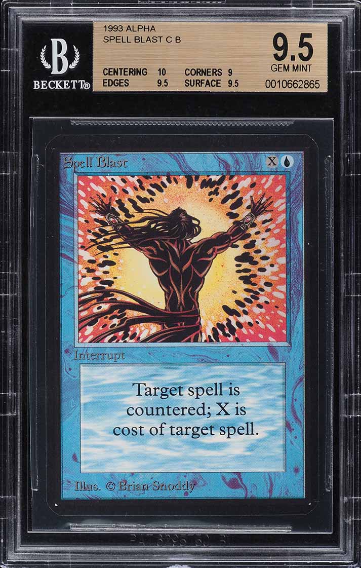 1993 Magic The Gathering MTG Alpha Spell Blast C B BGS 9.5 GEM MINT