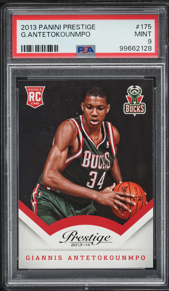 2013 Panini Prestige Giannis Antetokounmpo ROOKIE #175 PSA 9 MINT