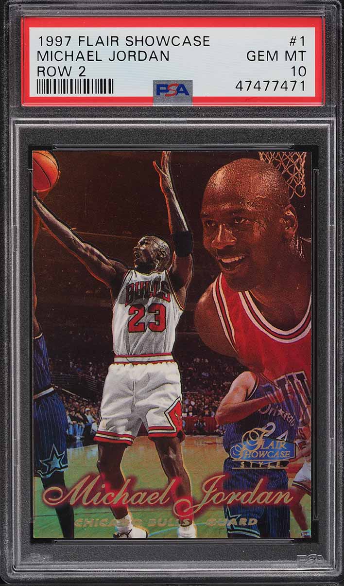 1997 Flair Showcase Row 2 Michael Jordan #1 PSA 10 GEM MINT