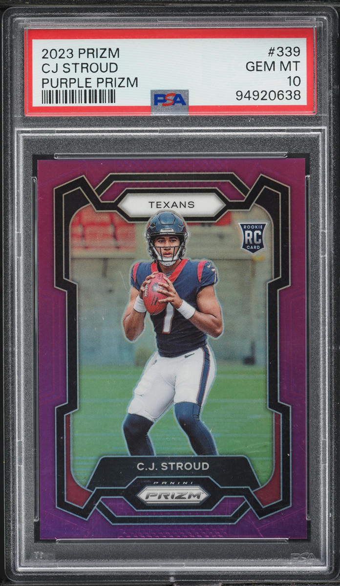 2023 Panini Prizm Purple C.J. Stroud ROOKIE /125 #339 PSA 10 GEM MINT