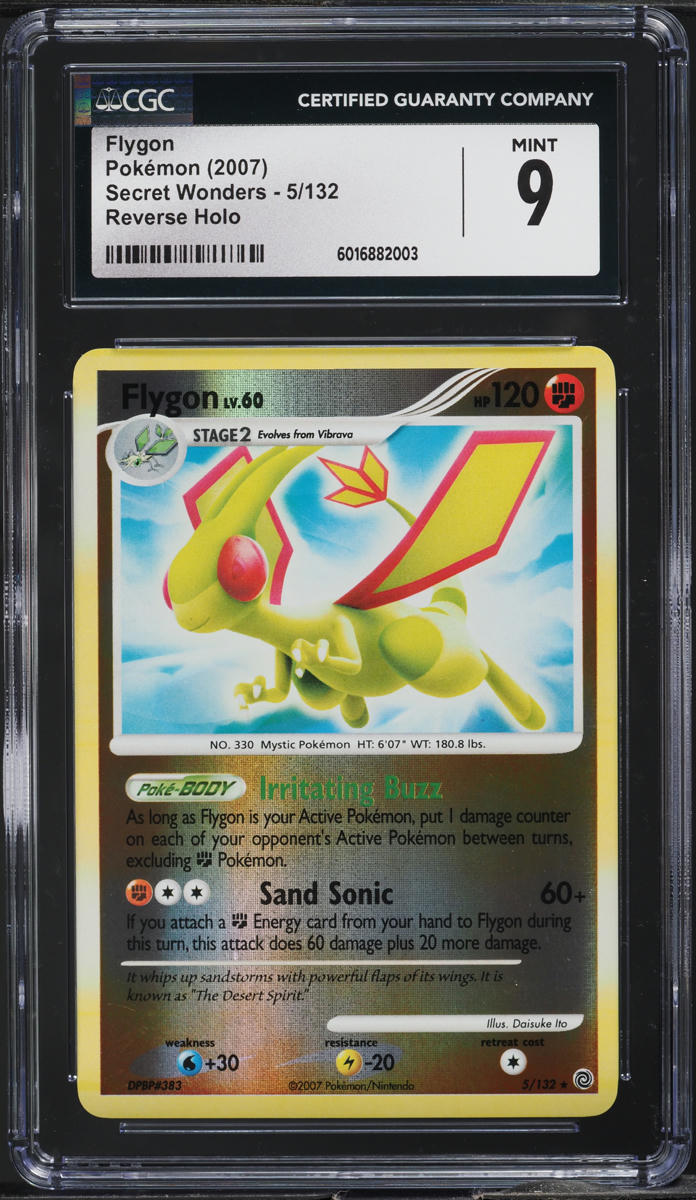 2007 Pokemon Diamond & Pearl Secret Wonders Reverse Holo Flygon #5 CGC 9 MINT