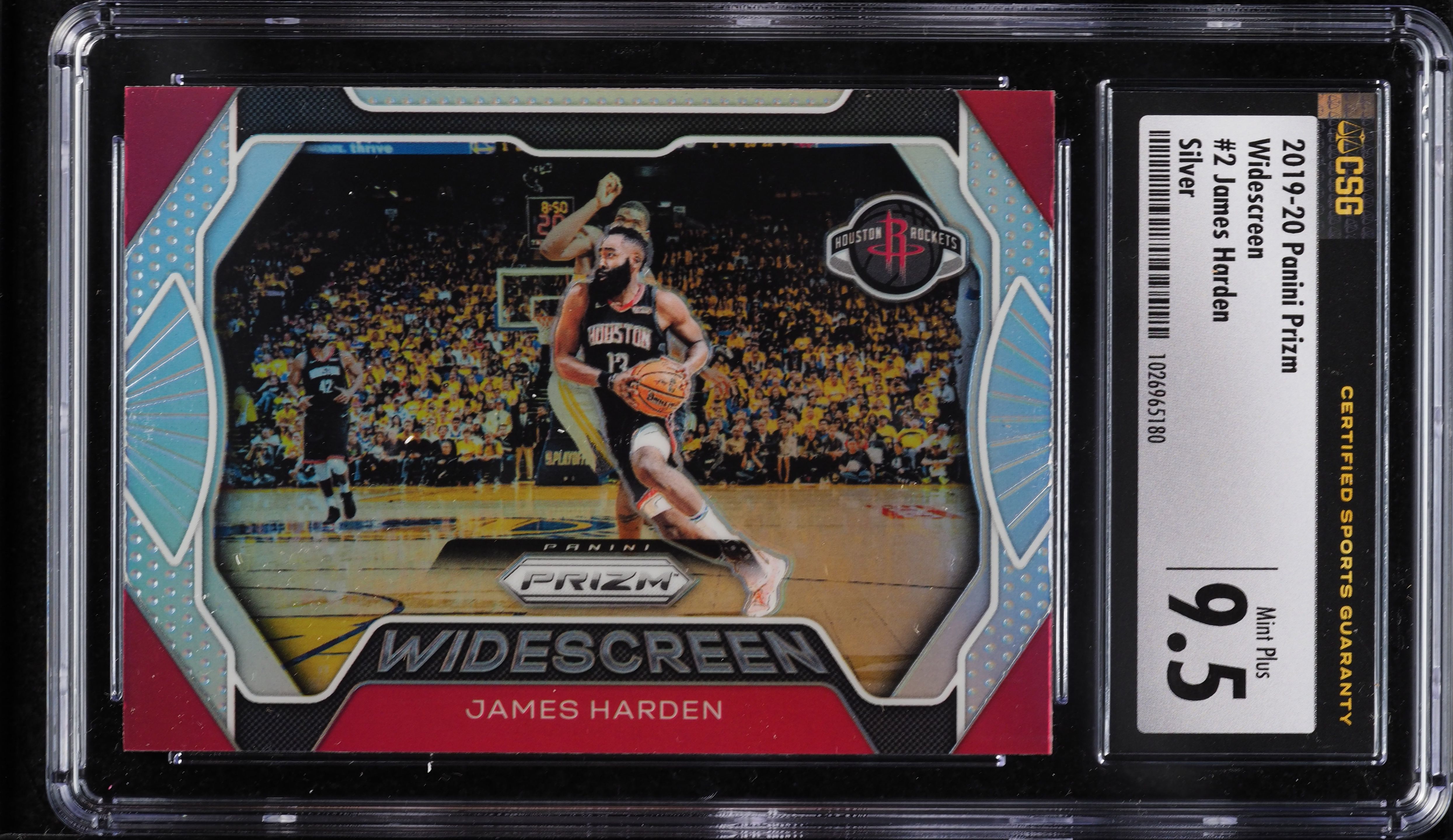 2019 Panini Prizm Widescreen Silver Prizms James Harden #2 CSG 9.5 MINT+
