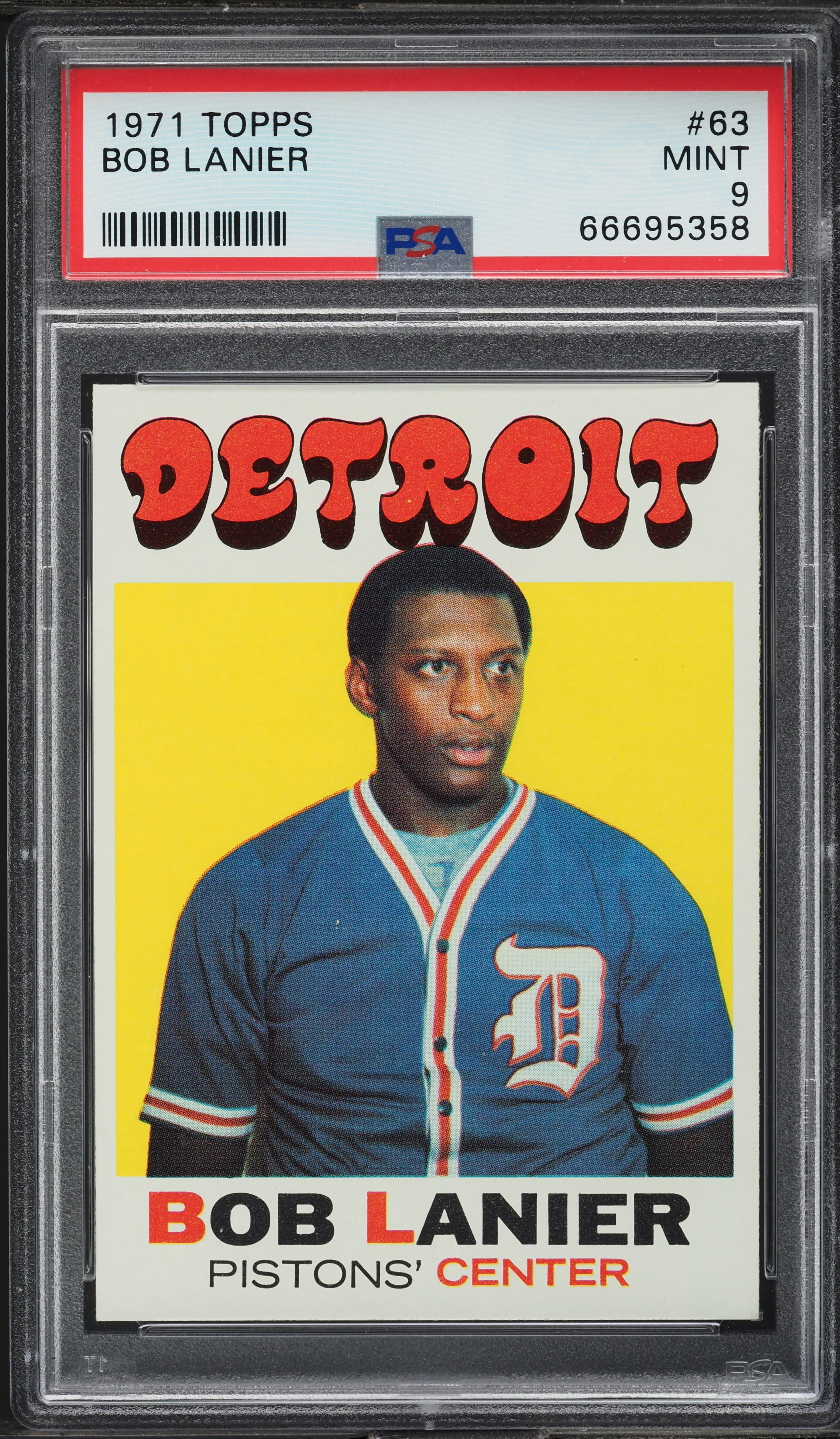 1971 Topps Basketball Bob Lanier ROOKIE #63 PSA 9 MINT