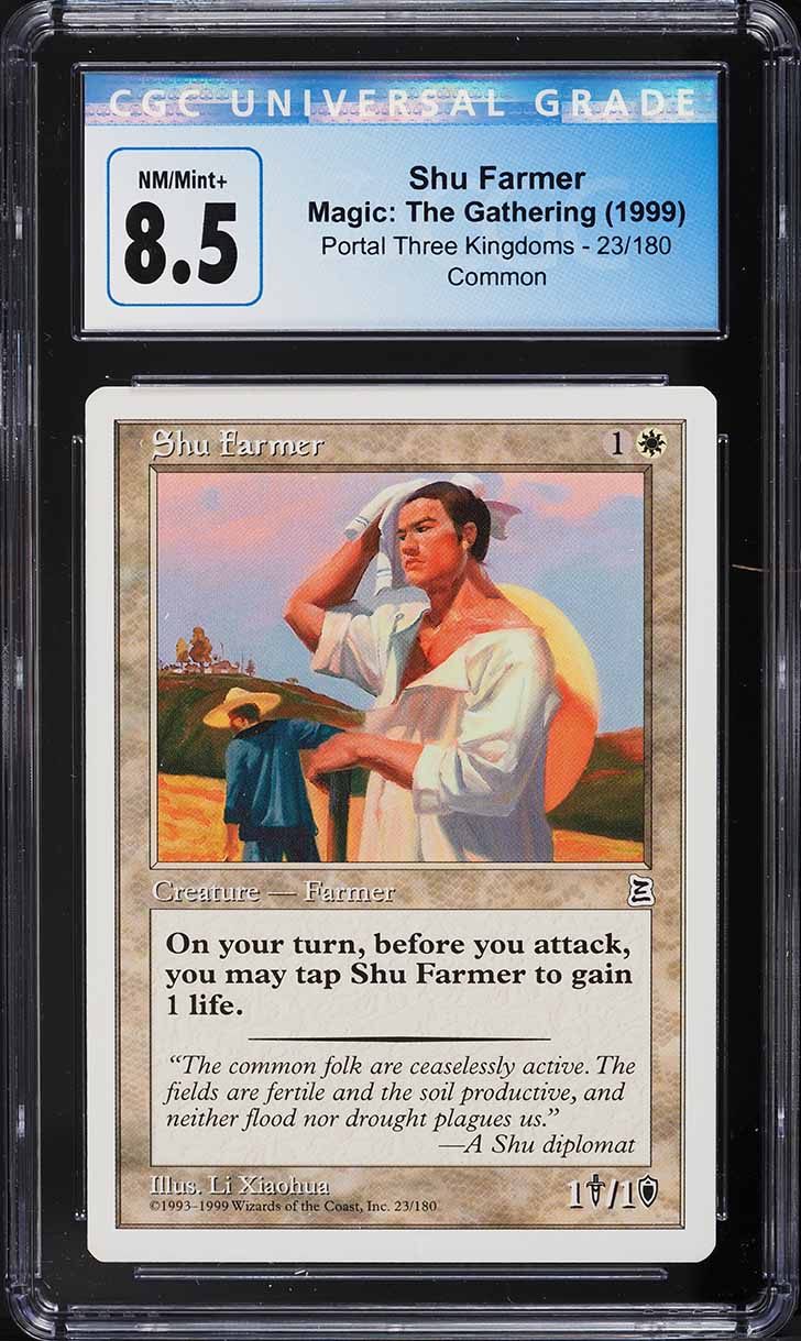 1999 Magic The Gathering MTG Portal Three Kingdoms Shu Farmer #23 CGC 8.5