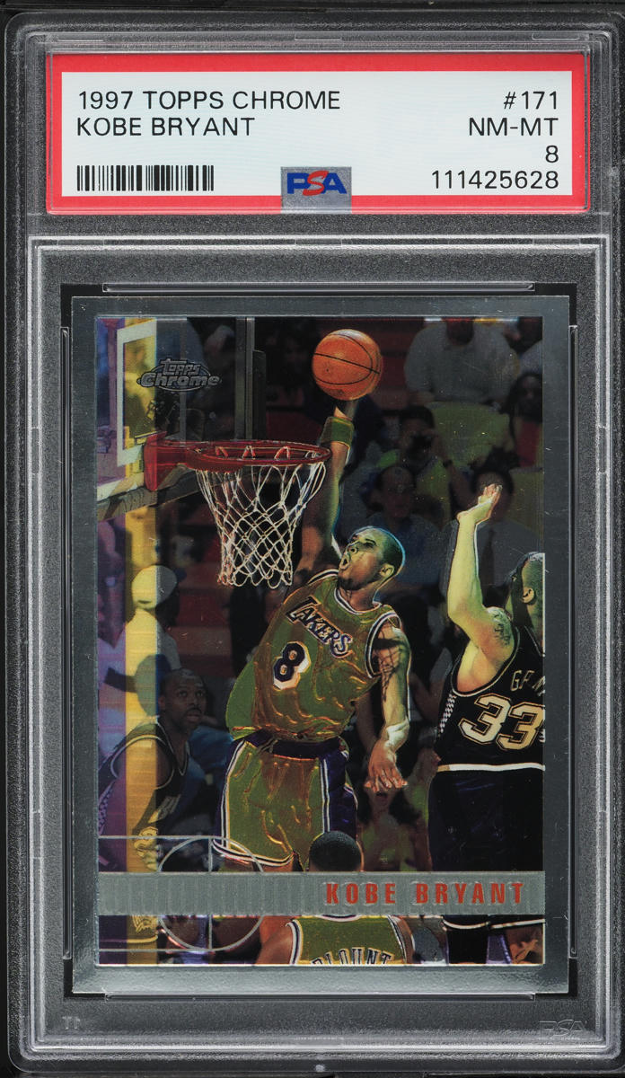 1997 Topps Chrome Kobe Bryant #171 PSA 8 NM-MT