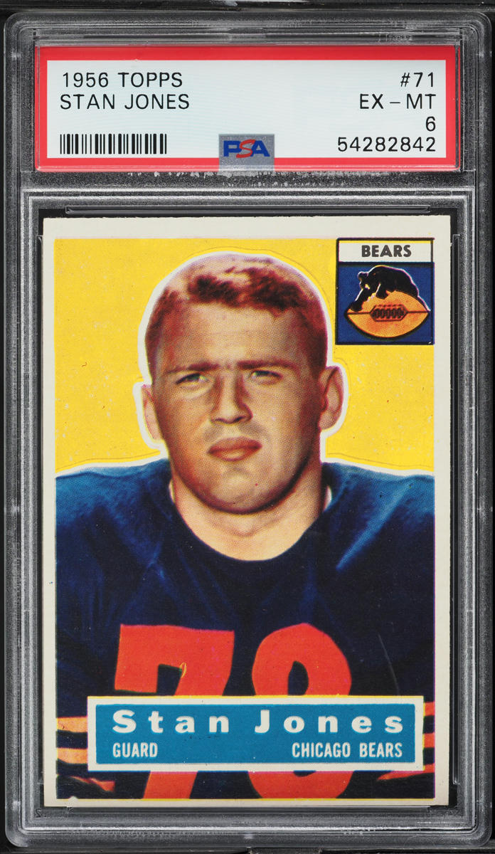 1956 Topps Football Stan Jones ROOKIE #71 PSA 6 EXMT