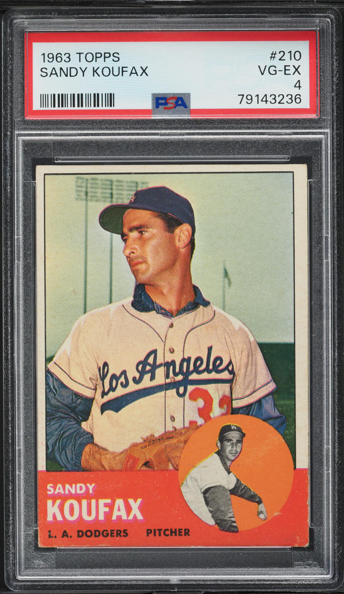 1963 Topps Sandy Koufax #210 PSA 4 VGEX