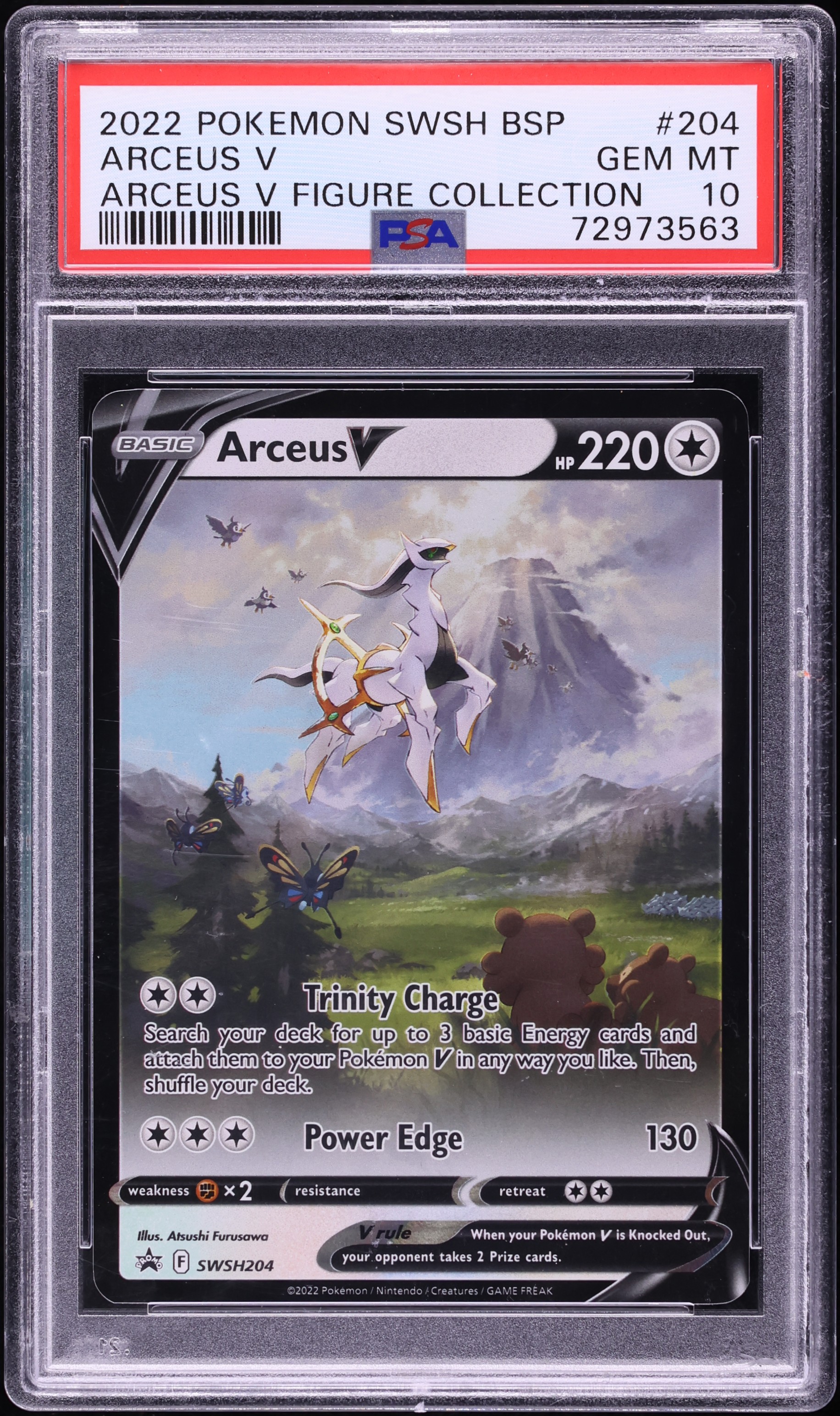 2022 Pokemon Sword & Shield Black Star Promo Figure Collection Arceus V #SWSH204 PSA 10 GEM