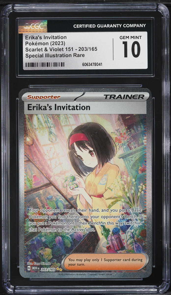 2023 Pokemon Scarlet & Violet 151 SIR Erika's Invitation #203 CGC 10 GEM MINT