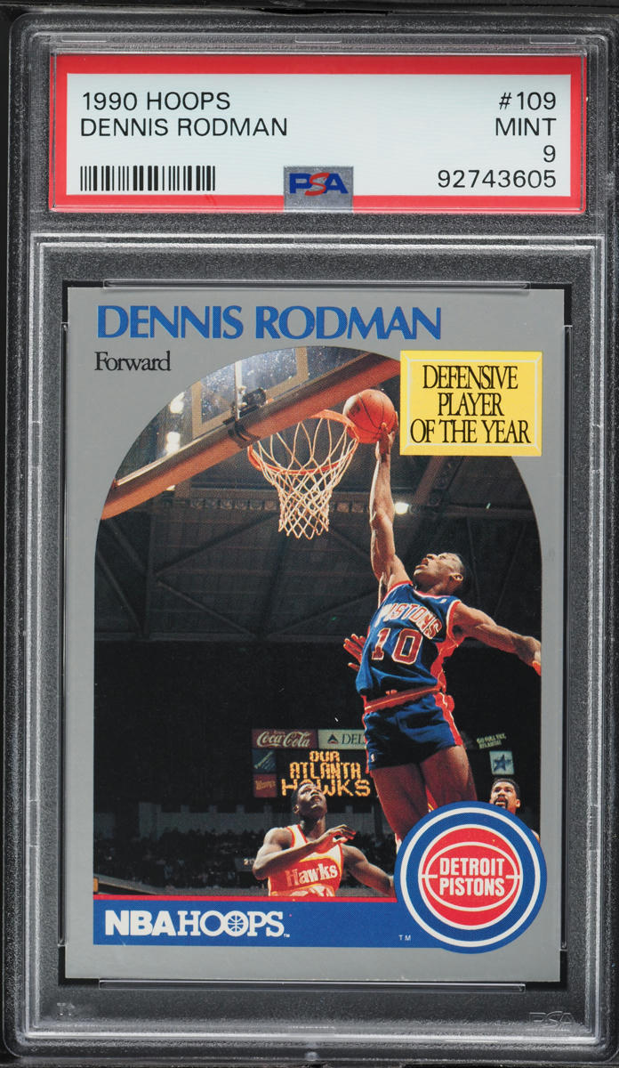 1990 Hoops Dennis Rodman #109 PSA 9 MINT