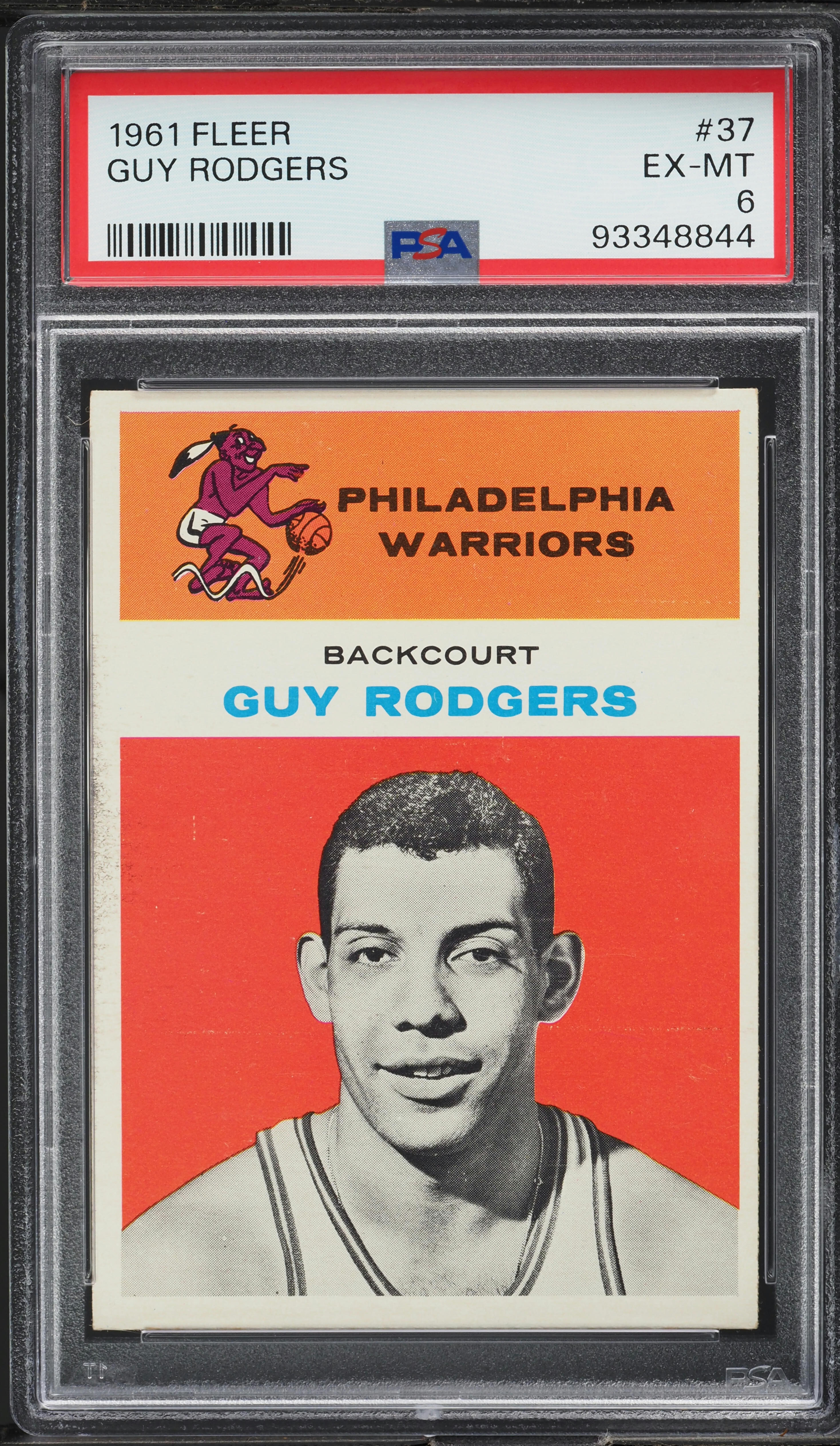 1961 Fleer Basketball Guy Rodgers ROOKIE #37 PSA 6 EXMT
