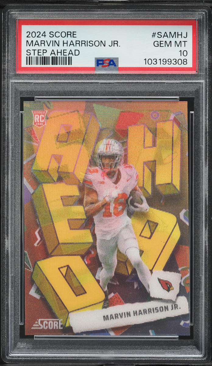 2024 Score Step Ahead Marvin Harrison Jr ROOKIE #SAMHJ PSA 10 GEM MINT