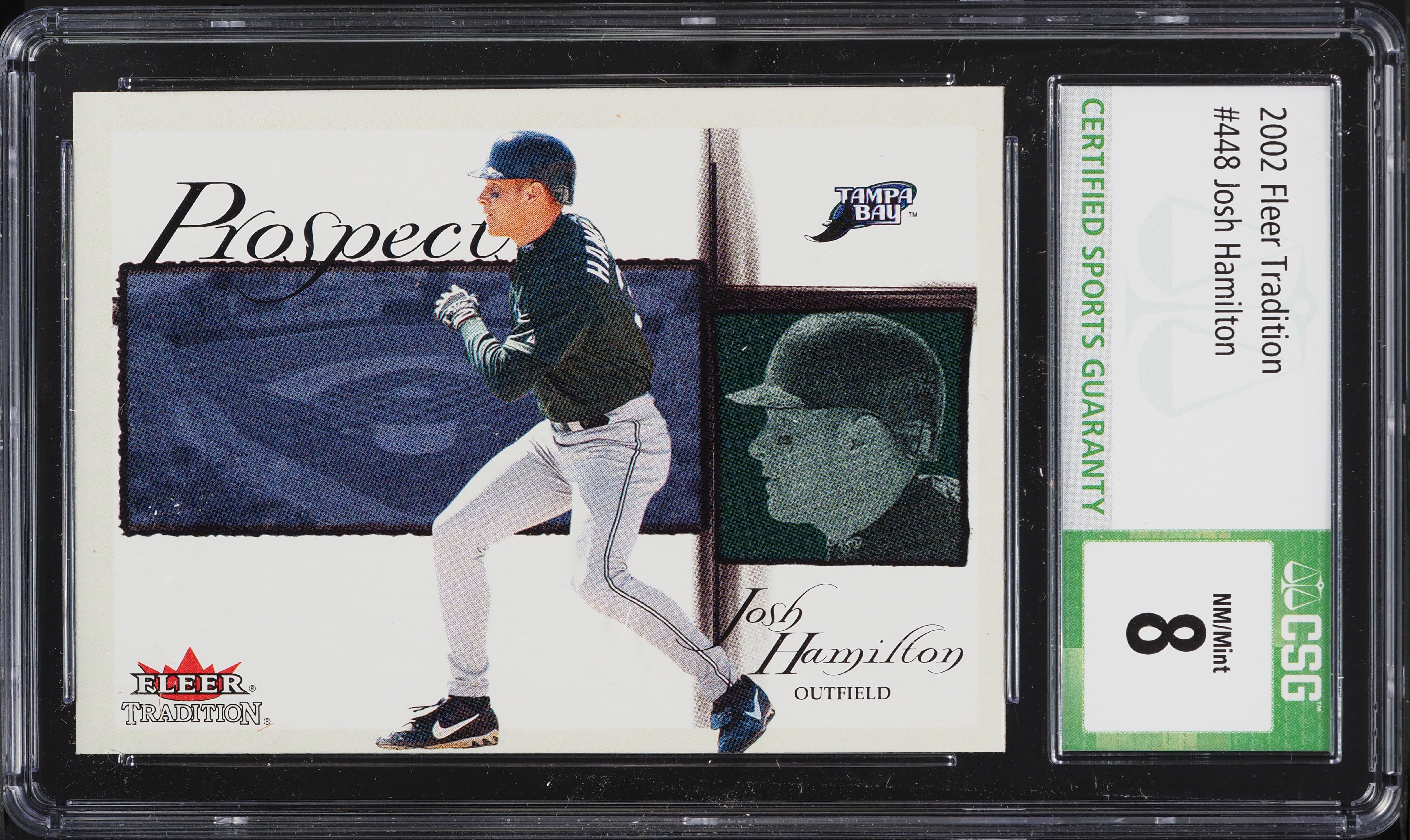 2002 Fleer Tradition Josh Hamilton ROOKIE #448 CSG 8 NM-MT