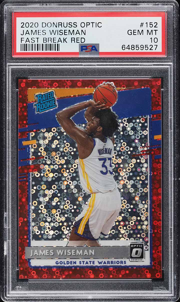 2020 Donruss Optic Fast Break Red James Wiseman ROOKIE /85 #152 PSA 10 GEM MINT