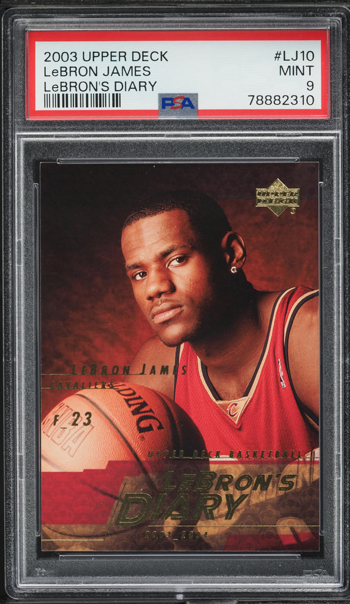 2003 Upper Deck LeBron's Diary LeBron James ROOKIE #LJ10 PSA 9 MINT