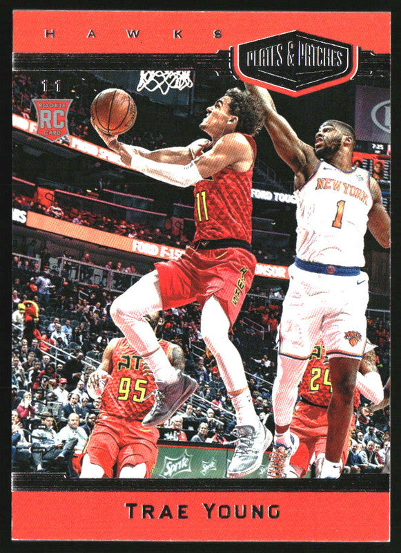 2018-19 Panini Chronicles #371 Trae Young Plates & Patches RC /249
