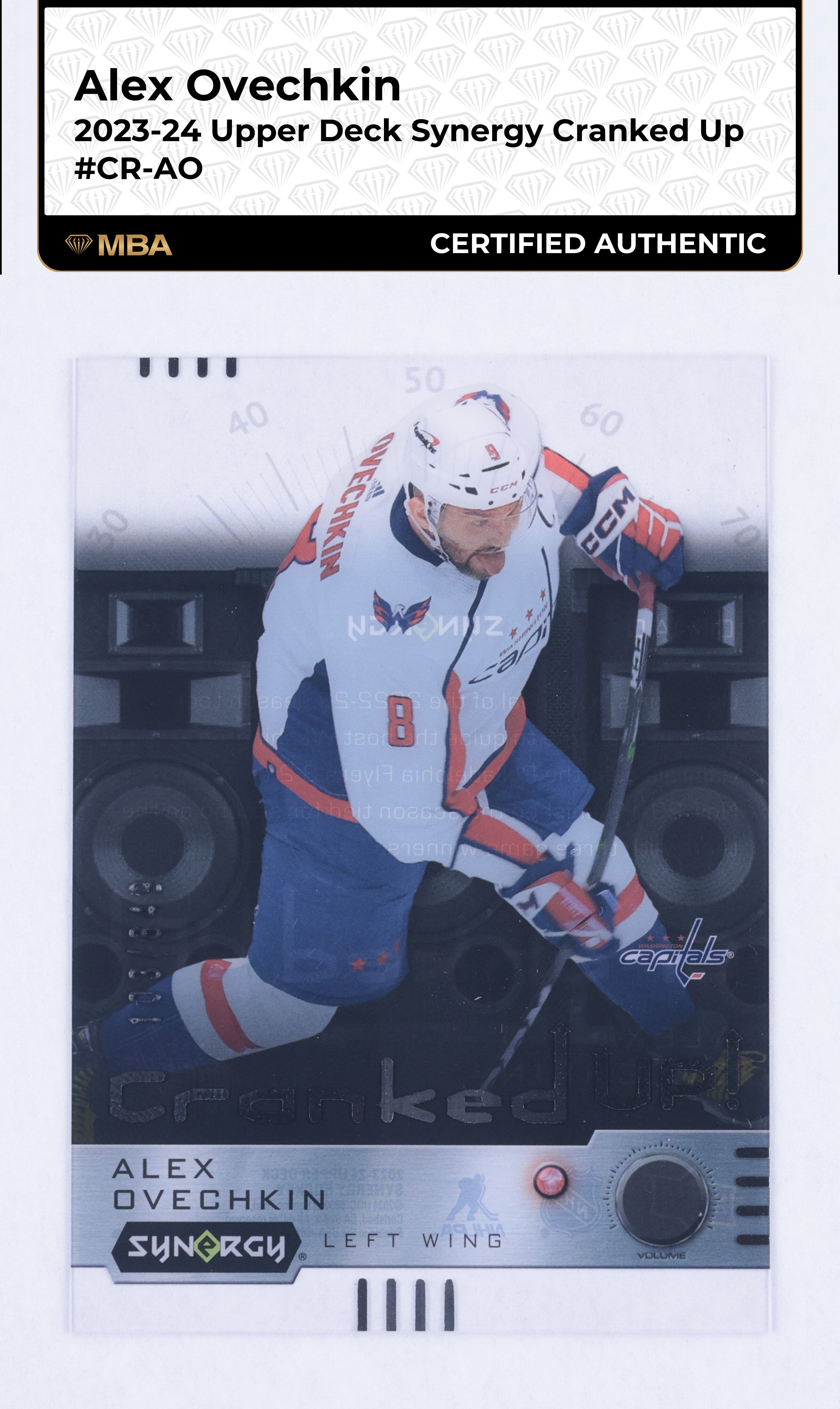 2023 Upper Deck Synergy Cranked Up Alex Ovechkin /849 #CR-AO MBA AUTH