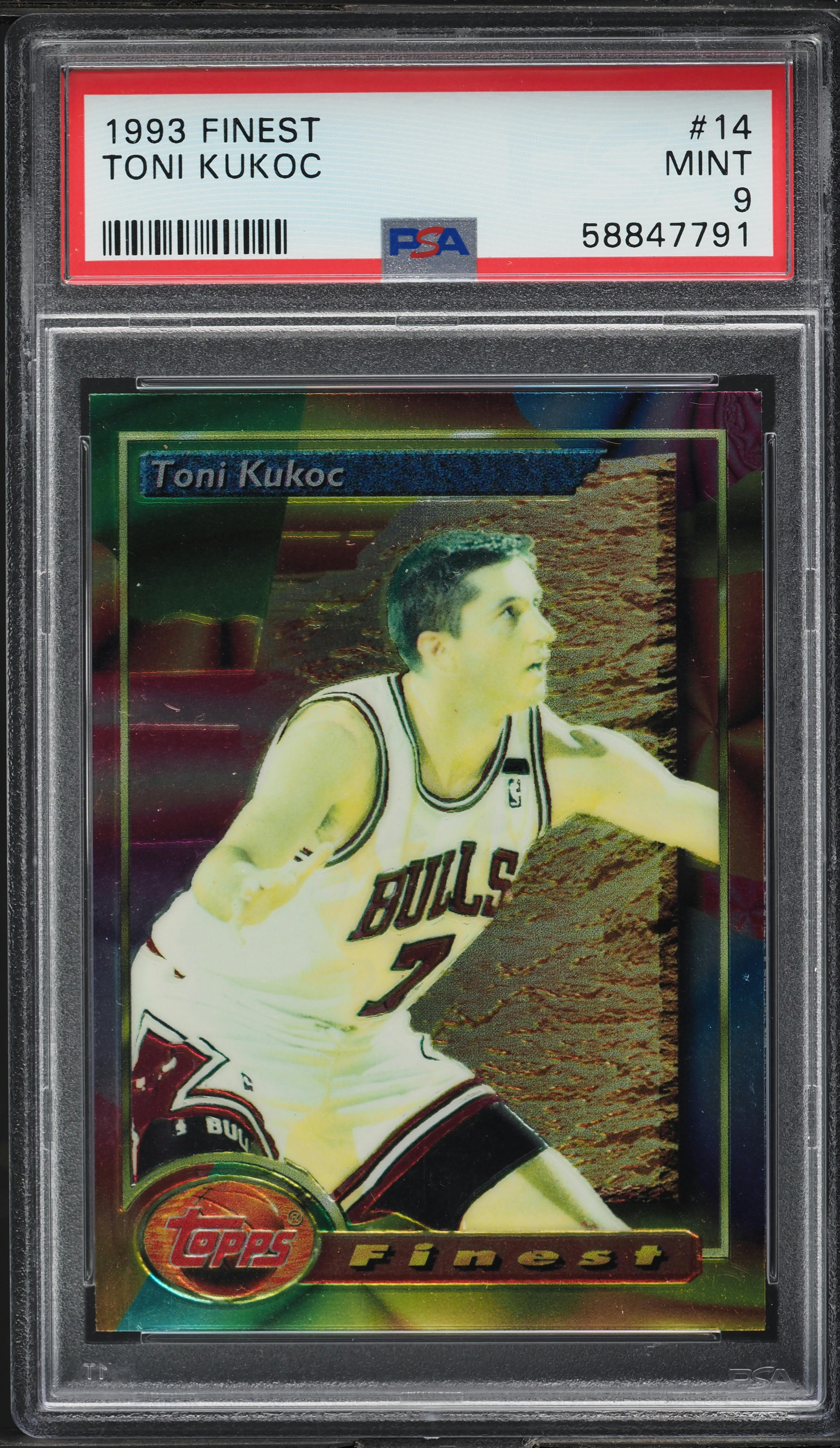 1993 Finest Basketball Toni Kukoc ROOKIE #14 PSA 9 MINT