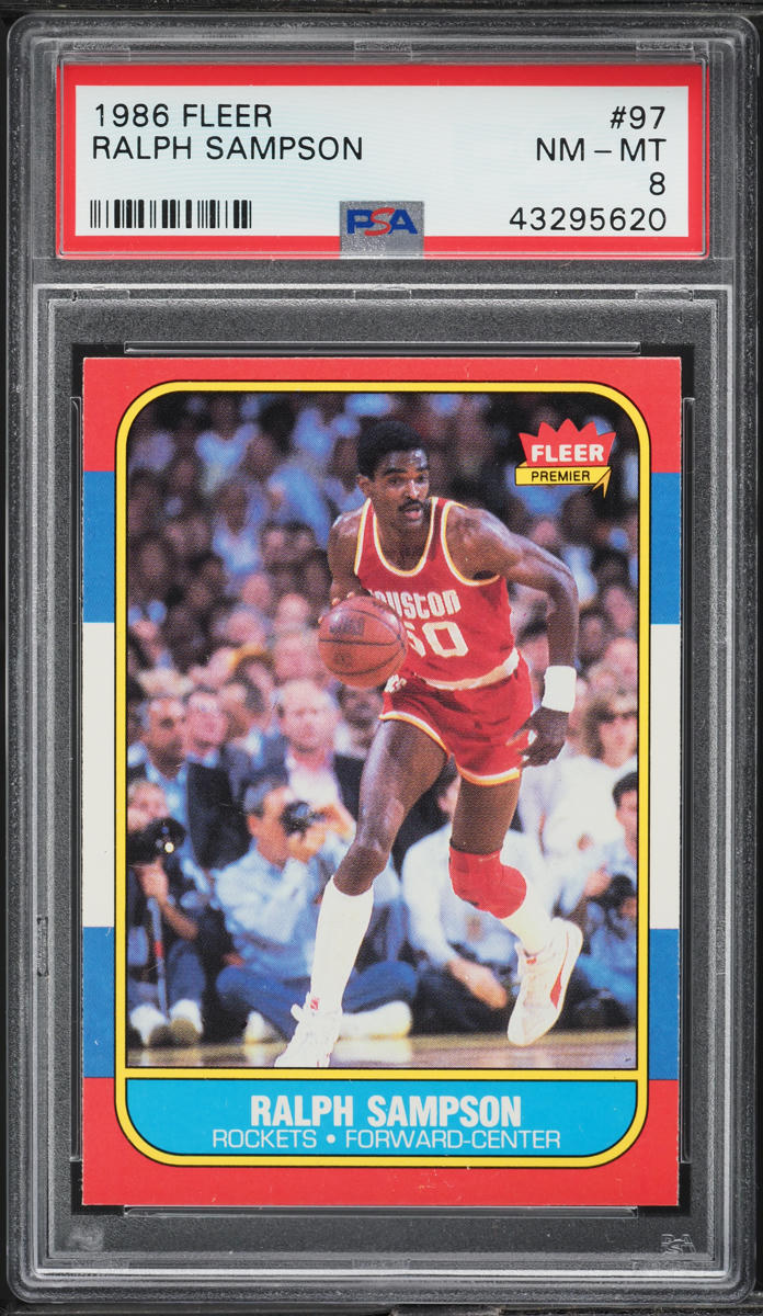 1986 Fleer Basketball Ralph Sampson ROOKIE #97 PSA 8 NM-MT