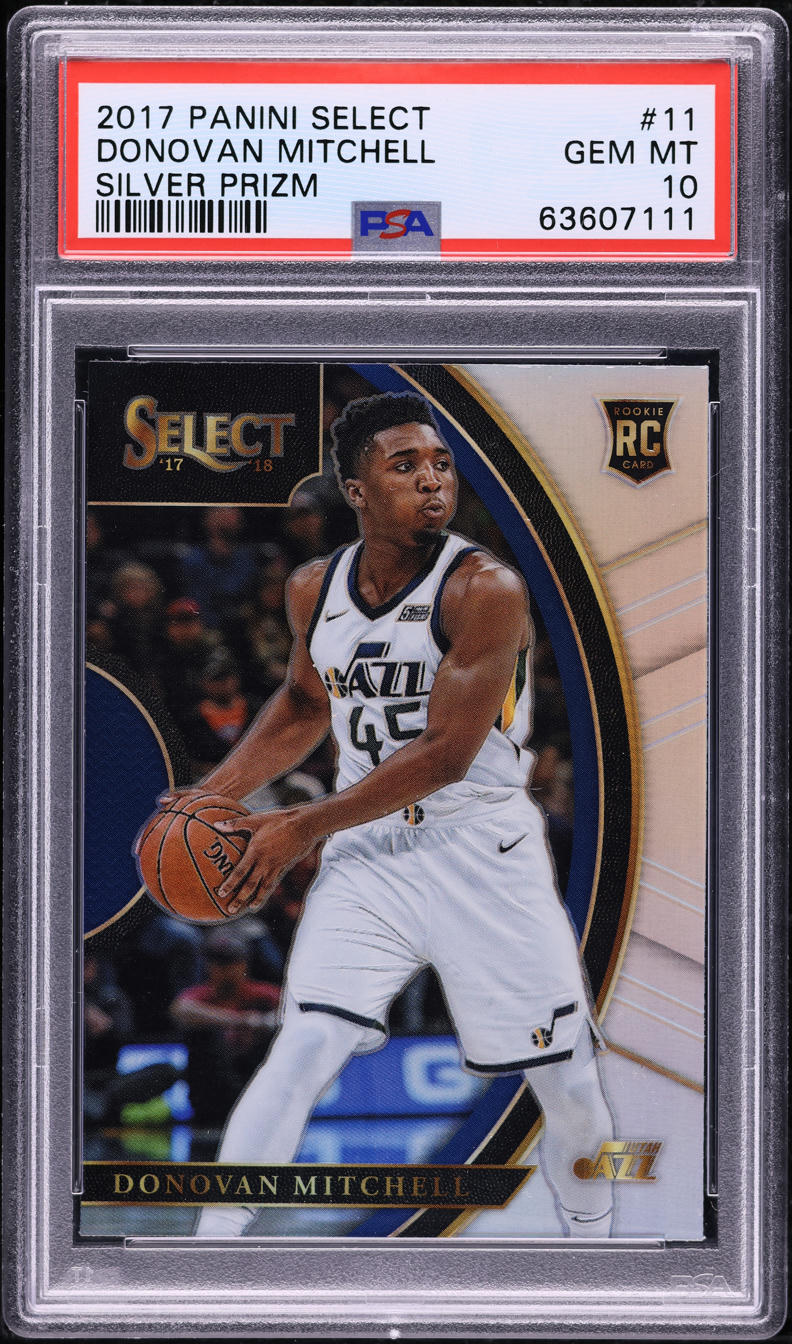 2017 Select Concourse Silver Prizm Donovan Mitchell ROOKIE #11 PSA 10 GEM MINT