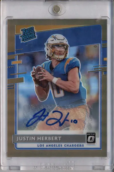 2020 Donruss Optic Rated Rookies Autographs Bronze #153 Justin Herbert RC Auto
