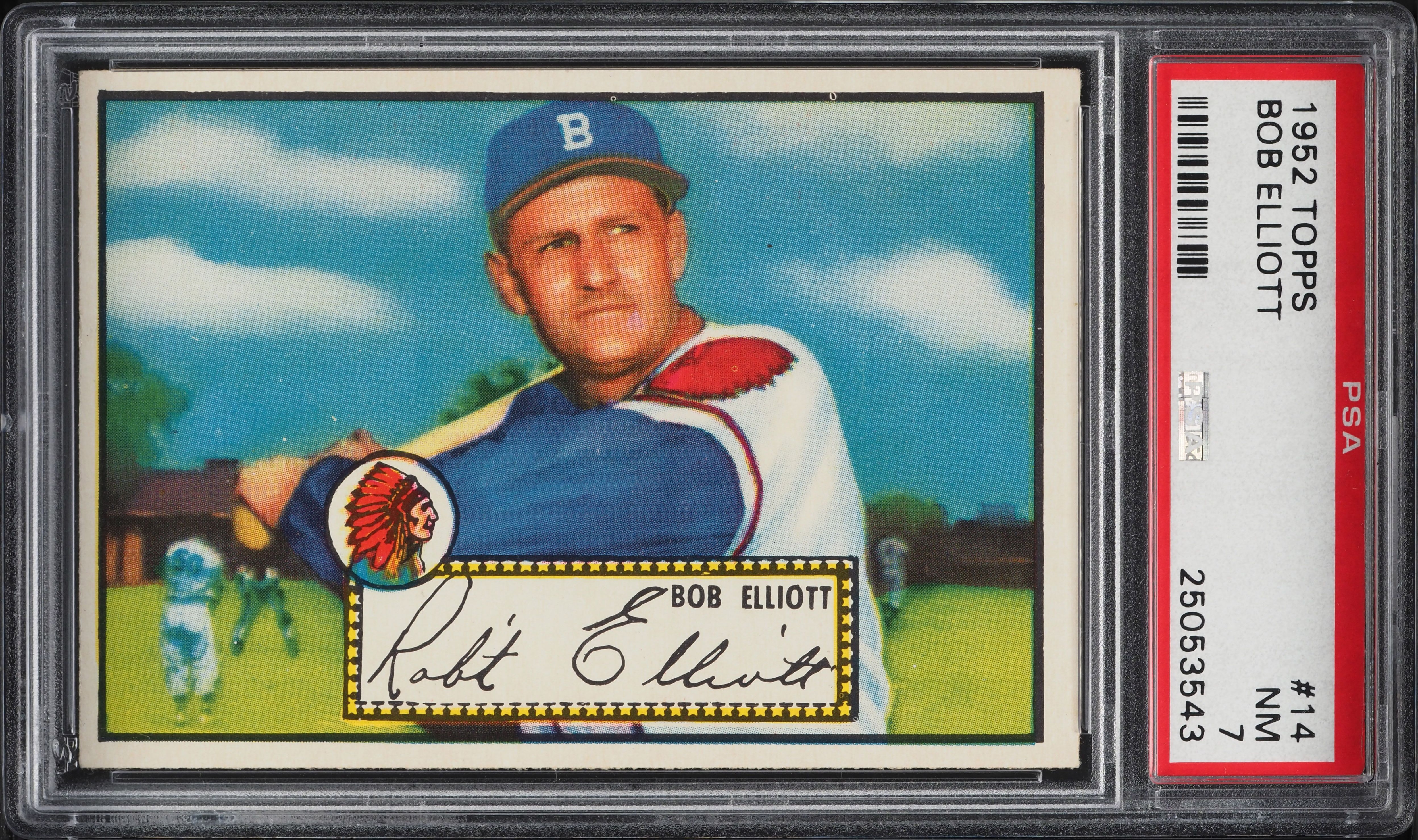 1952 Topps Bob Elliott #14 PSA 7 NRMT