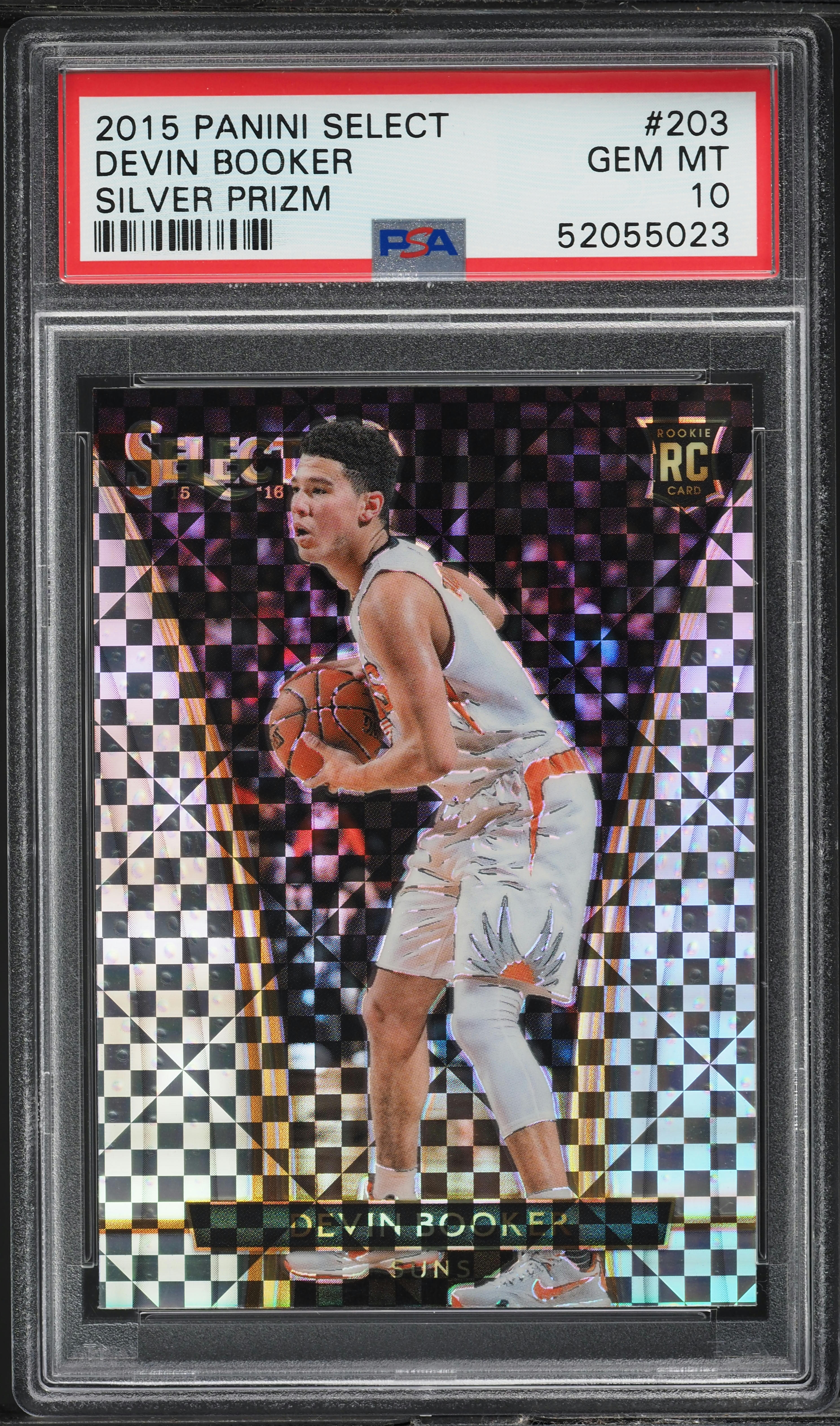 2015 Select Courtside Silver Prizm Devin Booker ROOKIE #203 PSA 10 GEM MINT