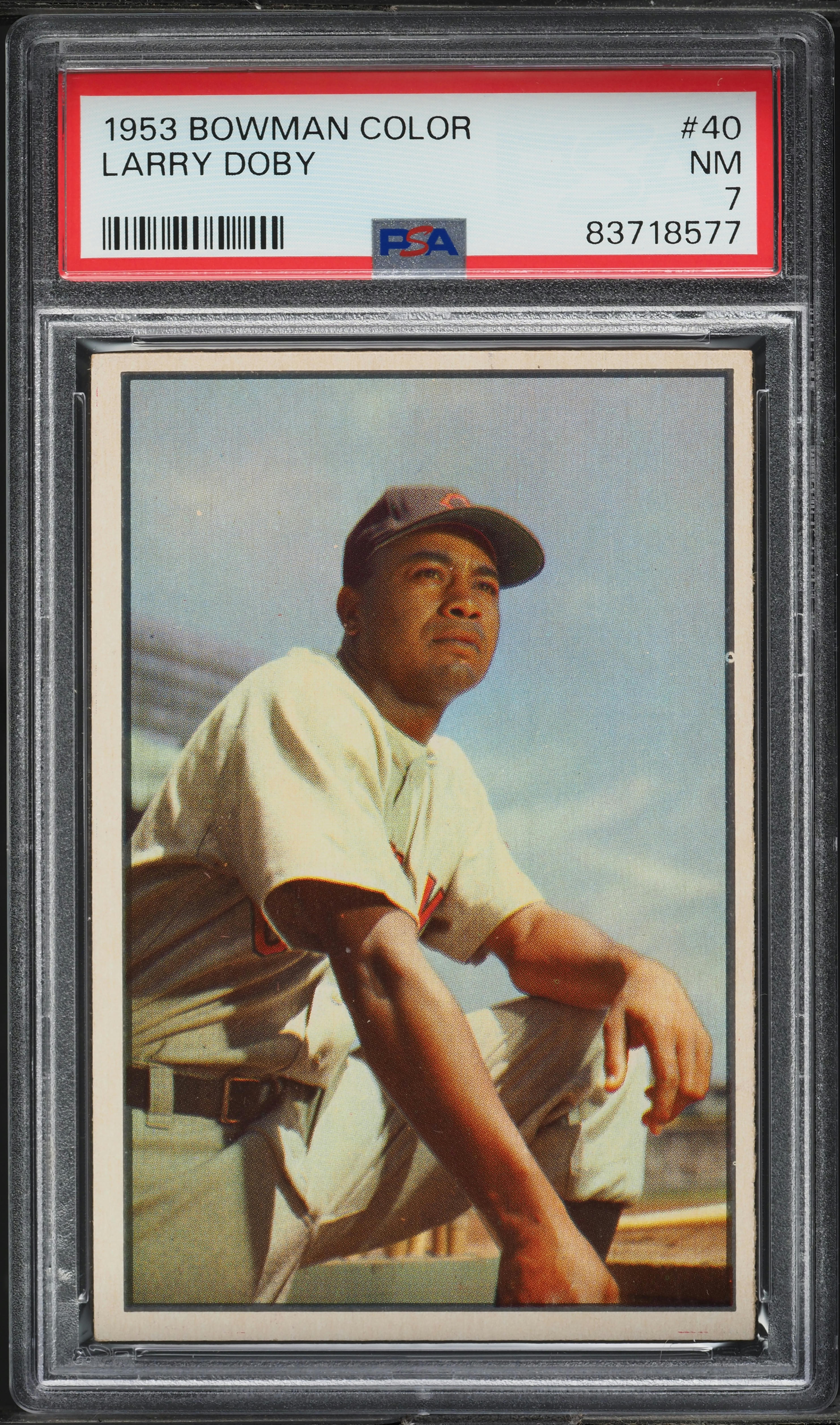 1953 Bowman Color Larry Doby #40 PSA 7 NRMT