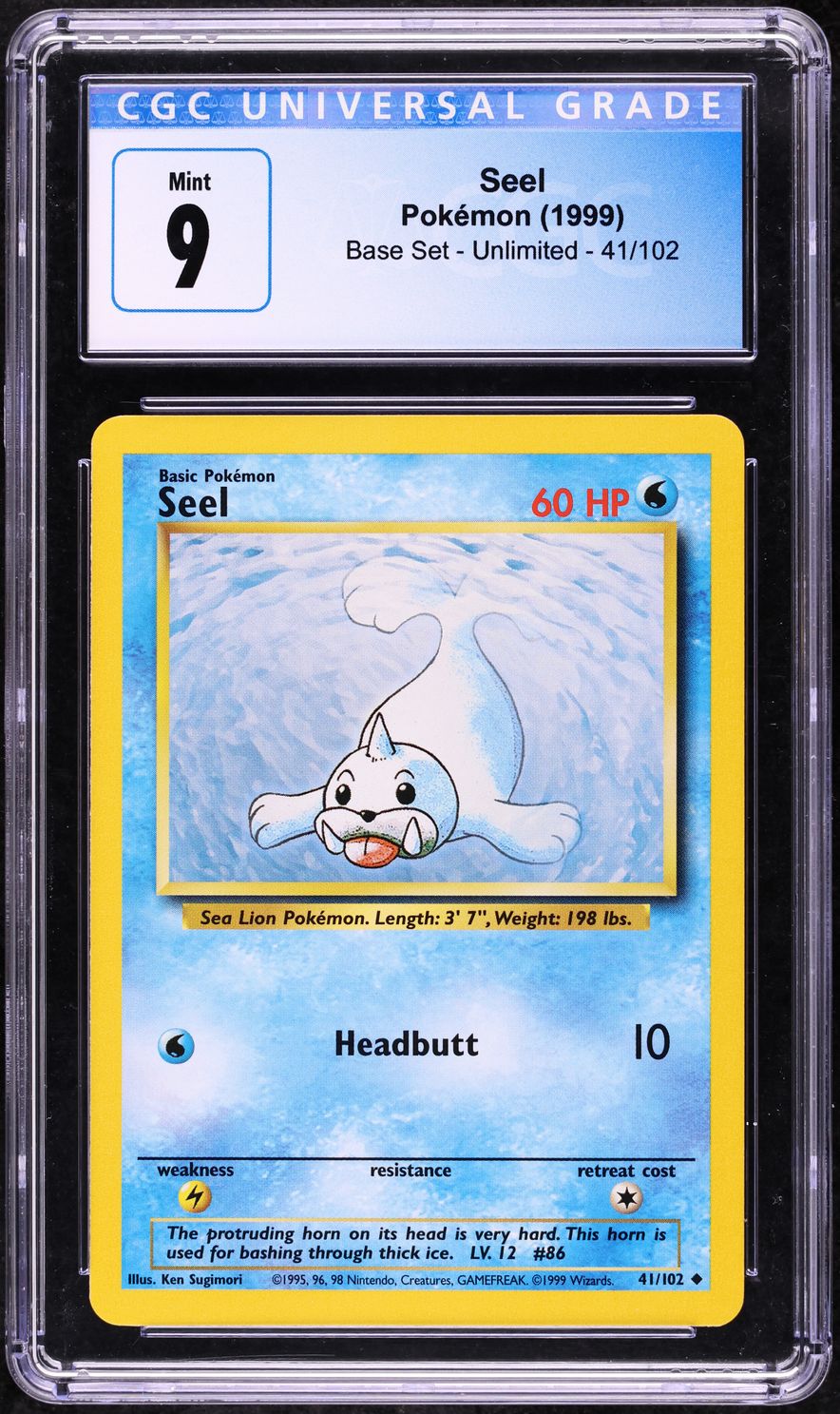 1999 Pokemon Base Set Seel #41 CGC 9 MINT