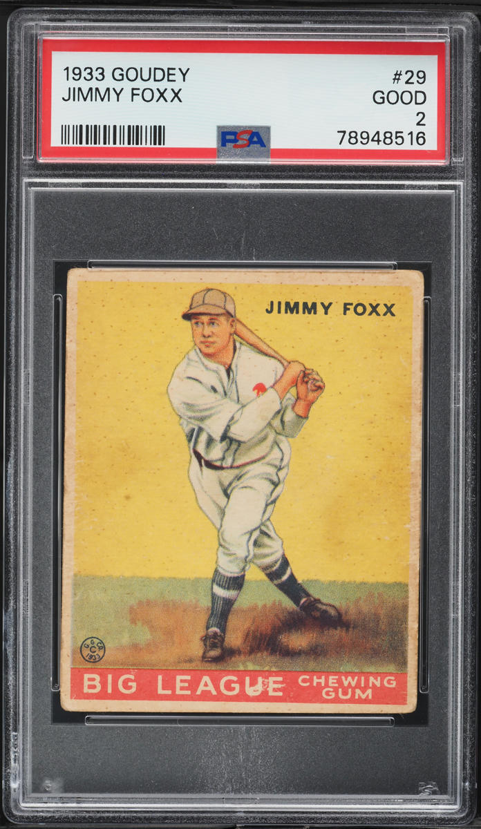1933 Goudey Jimmy Foxx #29 PSA 2 GD