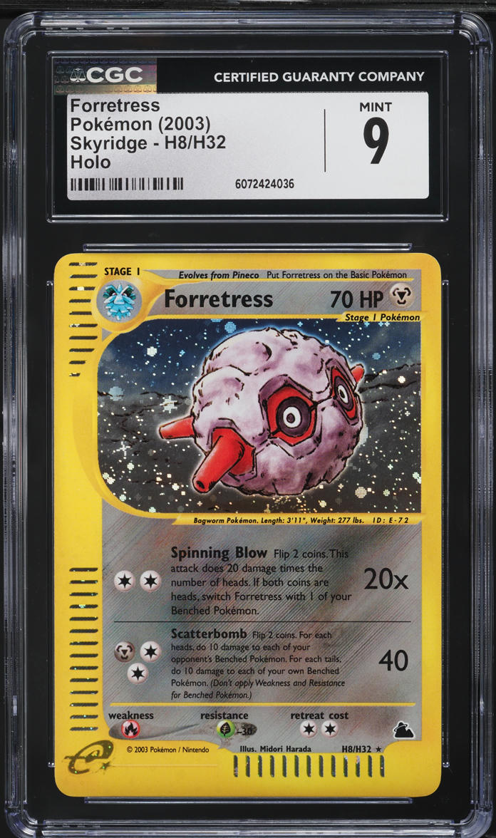 2003 Pokemon Skyridge Holo Forretress #H8 CGC 9 MINT