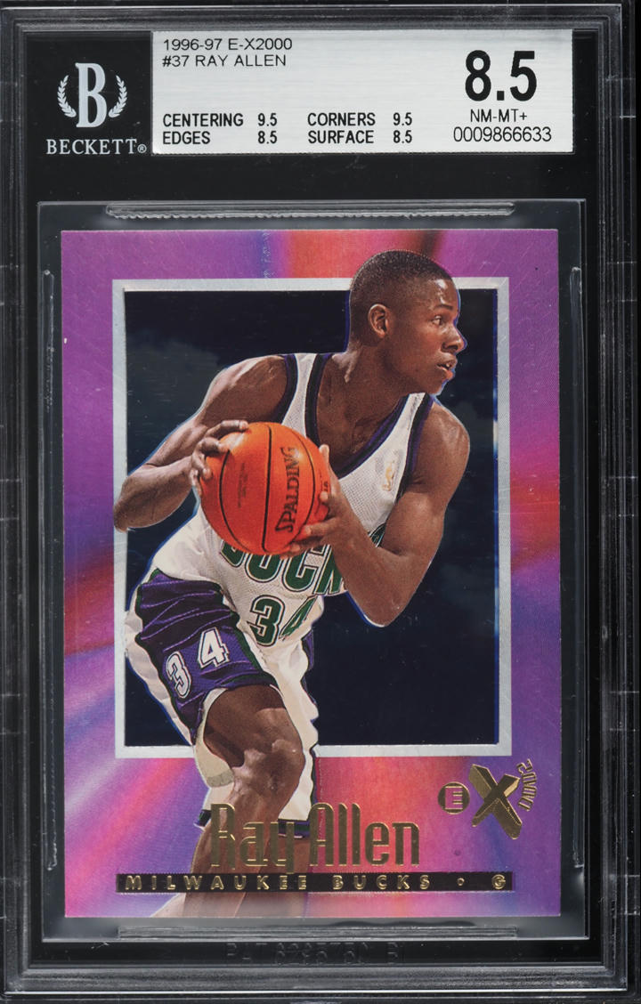 1996 Skybox E-X2000 Ray Allen ROOKIE #37 BGS 8.5 NM-MT+