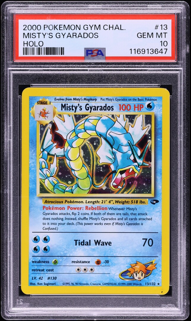 2000 Pokemon Gym Challenge Holo Misty's Gyarados #13 PSA 10 GEM MINT