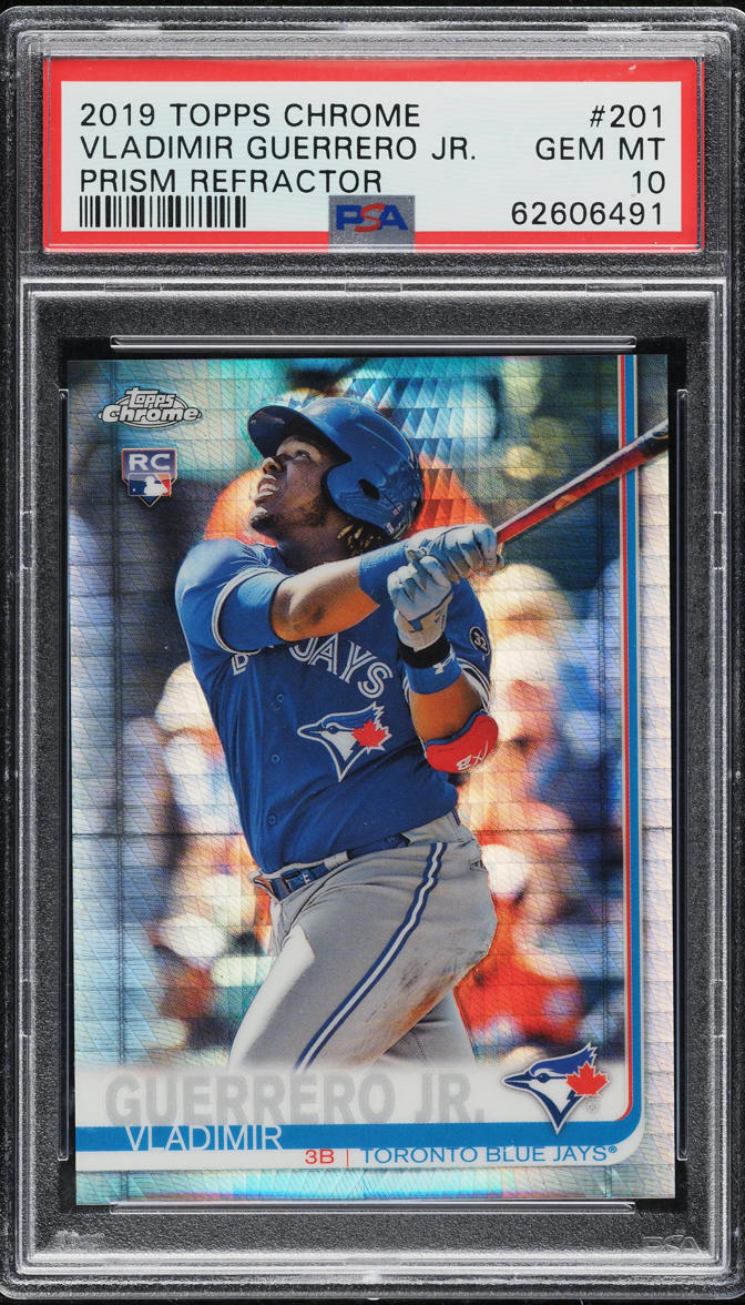 2019 Topps Chrome Prism Refractor Vladimir Guerrero Jr. ROOKIE #201 PSA 10 GEM