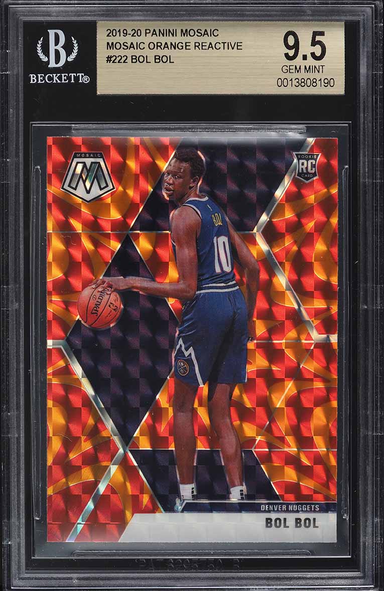 2019 Panini Mosaic Orange Reactive Bol Bol ROOKIE #222 BGS 9.5 GEM MINT
