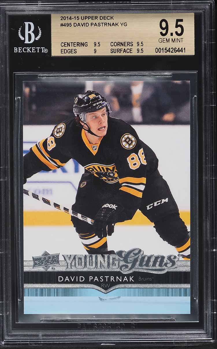 2014 Upper Deck Young Guns David Pastrnak ROOKIE #495 BGS 9.5 GEM MINT