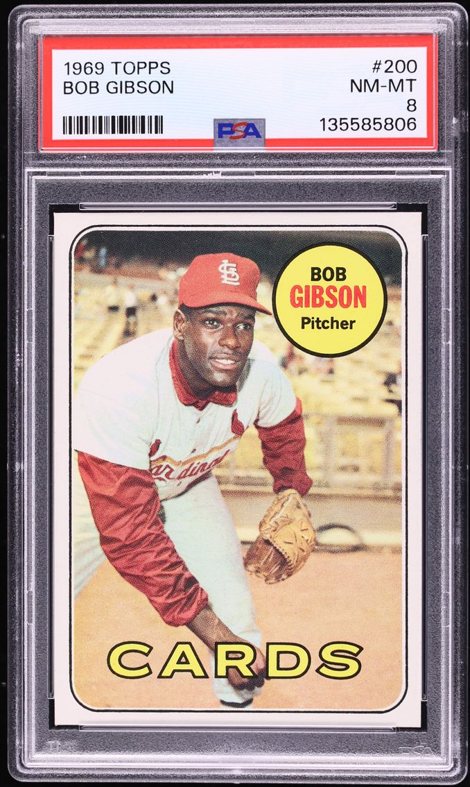 1969 Topps Bob Gibson #200 PSA 8 NM-MT