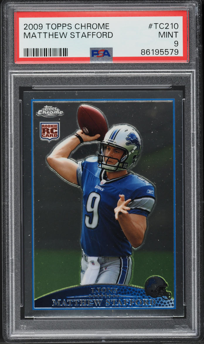 2009 Topps Chrome Matthew Stafford ROOKIE #TC210 PSA 9 MINT