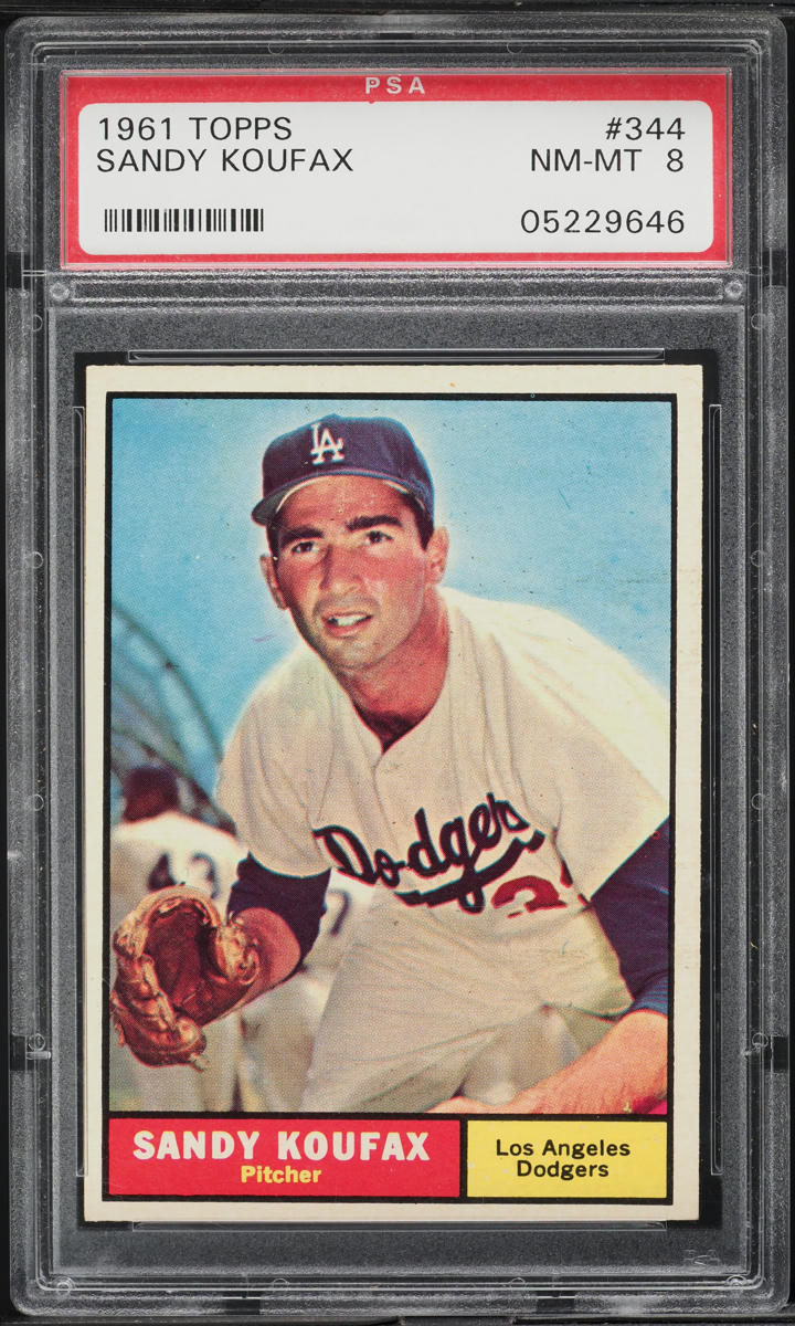 1961 Topps Sandy Koufax #344 PSA 8 NM-MT