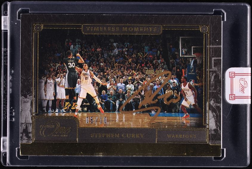 2020 Panini One And One Timeless Moments Gold Stephen Curry AUTO /10 #TML-SCU